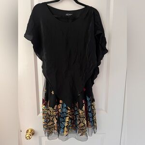 Betsey Johnson Vintage Silk Geometric Dress - Large